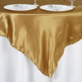 thumbnail image 6 of BalsaCircle 60" x 60" Gold Square Satin Table Overlays Wedding Catering Linens Tablecloth, 6 of 7