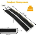 thumbnail image 2 of Telyswee 2-10 FT Portable Wheelchair Ramp, Wheel Chair Ramps for Homes with Transit Plate, Aluminum Wheelchair Ramp with Non-Skid Surface and Reflective Strips, Weight Capacity Up to 600 Lbs, 2 of 7