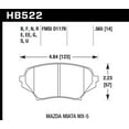 thumbnail image 2 of Hawk 06-14 Mazda MX-5 Miata (NC) DTC-70 Race Front Brake Pads Fits select: 2013-2014 MAZDA MX-5 MIATA GRAND TOURING, 2 of 4