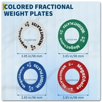 Yeshouse Fractional Weight Plates Set of 8 (0.25Lbs 0.5Lbs 0.75Lbs 1Lbs) | Steel Micro Plates for Olympi-c Barbells | Progressive Overload Strength Training | Color-Coded Small Weights for Home Gym