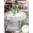 thumbnail image 4 of Outdoor Tablecloth with Umbrella Hole and Zipper, Happy Easter Bunny Round Table Cloth 54 Inch Waterproof Tablecloth, Rabbit Butterfly Spring Flowers Green Picnic Table Cover for Patio Camping, 4 of 7