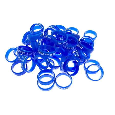 AYFFDIYI (20pcs Per Pack) Silicone Ring Blue Lure Silicone Anti-Slip Ring Fishing Rod Lure Rod Stop Rubber Ring Wrap Handle With Grid Ring Protective Cover Decoration