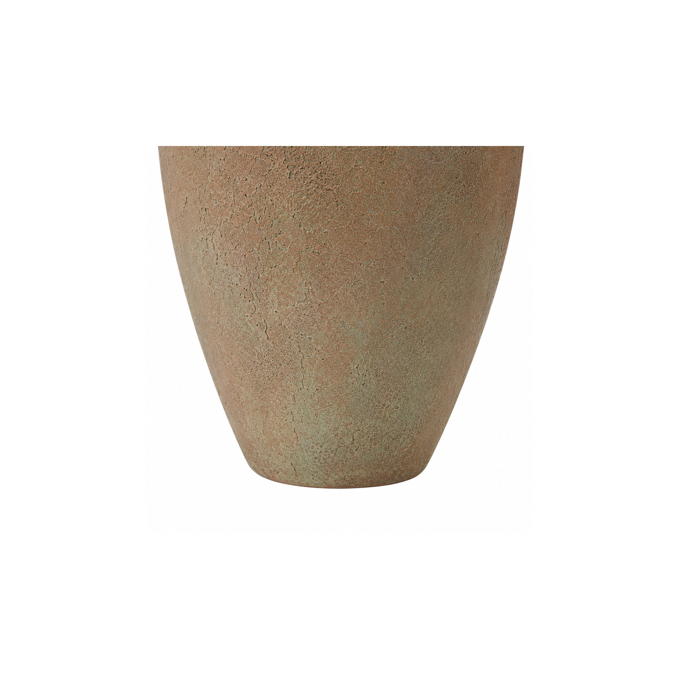 DecMode 13" Wide Textured Beige Ceramic Vase