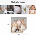 thumbnail image 5 of Easter Bunny Cloth Napkins, Eggs Green Leaves Country Farmhouse Wooden Washable and Reusable Dinner Napkins Set of 6, Table Napkin for Kitchen Party Birthday Wedding Hotel Housewarming 20"x20", 5 of 9