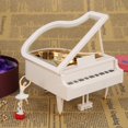 thumbnail image 4 of Romantic Piano Dancing Ballerina Music Box Clockwork Musical Boxes (White), 4 of 11