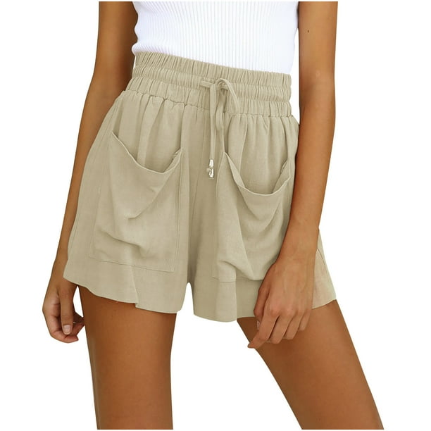 Flowy khaki shorts sale