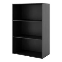 Furniture of America Seni Stackable Wood 3-Shelf Bookcase in Black