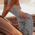 thumbnail image 2 of Sequin Jumpsuit Overalls For Women Long Sleeve Sparkly Bodycon Slim Rompers-r _a, 2 of 5