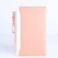 thumbnail image 3 of Cartera Plegable Bolso PU Bifold Wallet Contraste Color Moda Mujer Efectivo Monedero de dinero con cremallera, 3 of 8