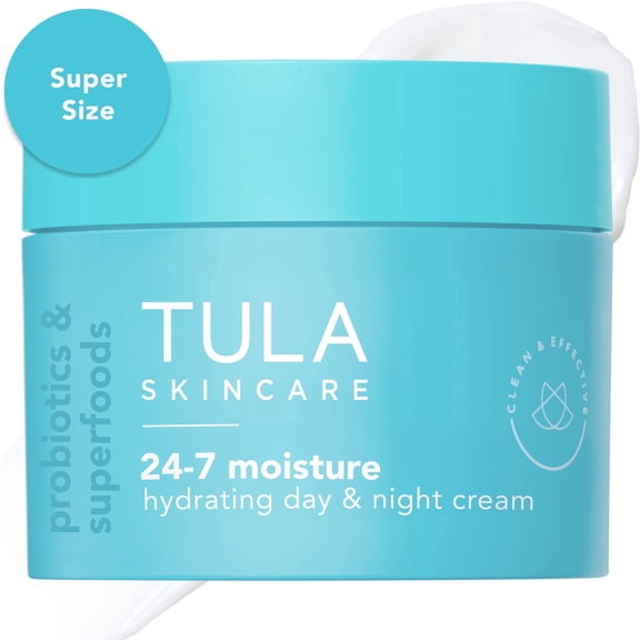 TULA Prebiotic Skin Care Supersize 24-7 Moisture Hydrating Day & Night Cream 3.4 oz