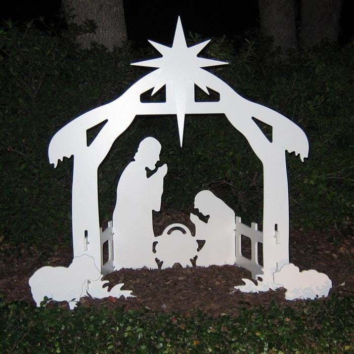 walmart outdoor christmas nativity sets