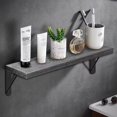 thumbnail image 4 of Set of 3 Wall Shelf, Floating Shelves for Wall Decor, 16.5/14.2/11.4" Long Rustic Wood Bedroom Shelves for Bathroom Decor, Bedroom, Living Room and Plants - Grey White, 4 of 6