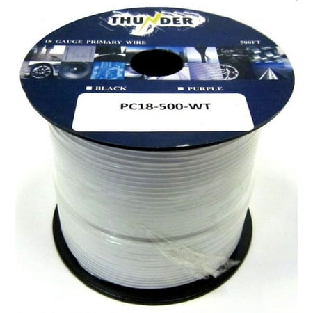 AVOX ELECTRONICS INC PC18500WT 500 Feet 18 Gauge Colored Stranded Primary Connection Wire - White