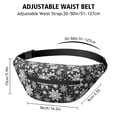thumbnail image 3 of Fanny Pack Black Christmas Snowflake Pattern Waist Pack Bag,Running Cross Bag,Waterproof Large Fanny Packs for Women Men for Travel Running Hiking Cycling, 3 of 6