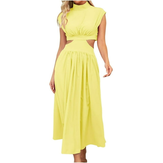 Robe Sans Manches pour Femmes Été Décontractée en Vrac Robes Longues à la Mode