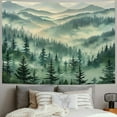 thumbnail image 2 of Creowell  Misty Forest Tapestry, Nature Mountain Tapestry Wall Hanging Watercolor Landscape Wall Tapestries for Bedroom Aesthetic Men Living Room Sage Green Wall Art Home Decor Gift 40x60inch, 2 of 6