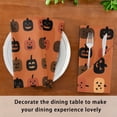 thumbnail image 6 of 1 Pack 20'' x20" Satin Table Napkins Dinner Napkins for wedding Party Decoration events Pumpkin Funny Face Pattern, 6 of 6