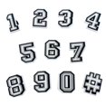 thumbnail image 2 of PVC Letters Numbers Shoe Charms Double A-Z Letters and 0-9# Numbers Clog Charms for Hole Shoes Wristbands Bracelets, 2 of 7