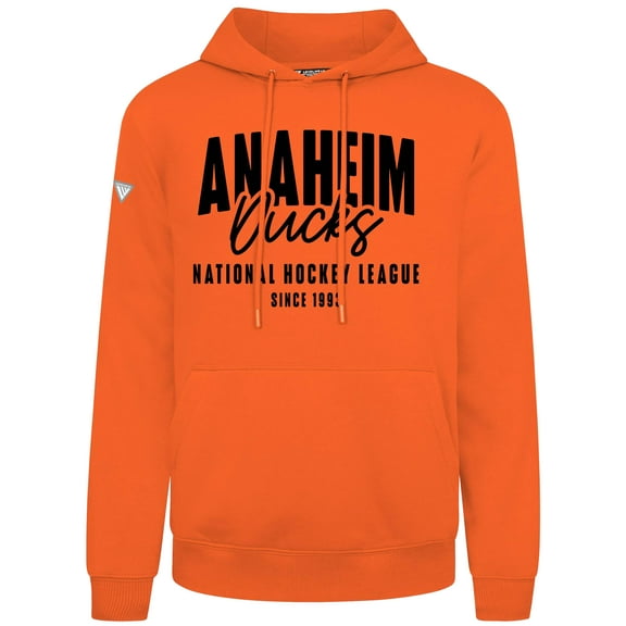 Men's Levelwear Orange Anaheim Ducks Podium Response Pullover Hoodie