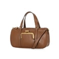 thumbnail image 2 of Free Assembly Women's Faux Leather Frame Satchel Handbag, Autumn Brown, 2 of 6