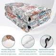 96x106in Quilt Bedding Set, Colorful Ocean Shell Starfish Coral