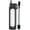 Black with Brush, variant on 32 oz Glass Water Bottle with Time Marker Reminder and Silicone Sleeve (White) with Extra Lid - Reusable, Wide Mouth, 1 Liter Glass Drinking Bottle, Motivational Hydration