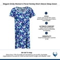 thumbnail image 4 of Elegant Emily  Floral Henley Short Sleeve Sleep Gown (Women), 4 of 4