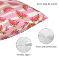 thumbnail image 3 of Pofeuu Sweet Watermelon Print Double-sided plush pillowcase Square Throw Pillow Covers Pillows Cover for Living Room Bedroom Sofa Couch Cushion Cover（No pillow core）-20"x20", 3 of 7