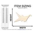 thumbnail image 2 of Unfinished Wood Origami Bird Shape 18" / 1/8", 2 of 3