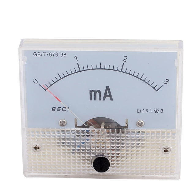 Amperímetro 85C1 Clase 2.5 Precisión DC 0-3mA Medidor de panel analógico