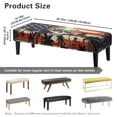 thumbnail image 3 of Psesaysky Hawaiian Skull Print Stretch Bench Covers Slipcover, USA Flag Anti-Dust Bench Seat Protector, Washable Rectangle Seat Covers for Dining Room, Living Room, Kitchen, 3 of 7