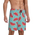 thumbnail image 2 of Xecao Watermelon Print Men's Sleepwear Shorts Pajama Bottom Lounge Short nightwear with Convenient Pockets for Relaxed Home Wear-XX-Large, 2 of 6