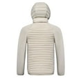 thumbnail image 7 of Mrmaere Men's Hooded Jacket Contrast Fabric Quilted Warm Outerwear for Daily & Casual Wear Khaki XXL, 7 of 7