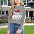 thumbnail image 4 of Zylarhe Girls Boys Sweatshirt Girls Hoodies & Sweatshirts Children Long Sleeve Solid Top for Large Kids Stylish Short Hoodie with Letter Design Grey 3-4 Years, 4 of 4