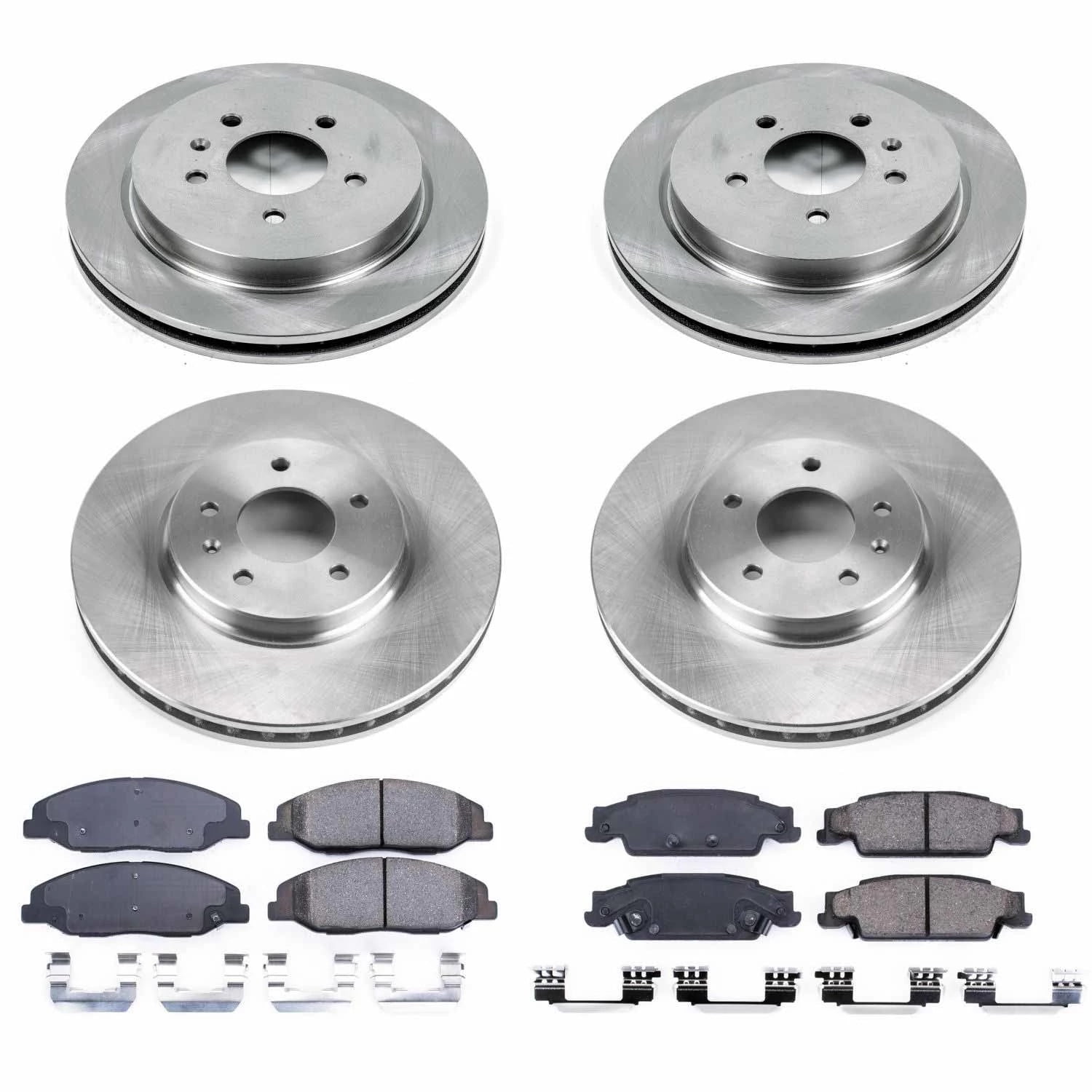 PowerStop Front and Rear Stock Replacement Brake Pad and Rotor Kit Fits: CADILLAC Select Models KOE5539