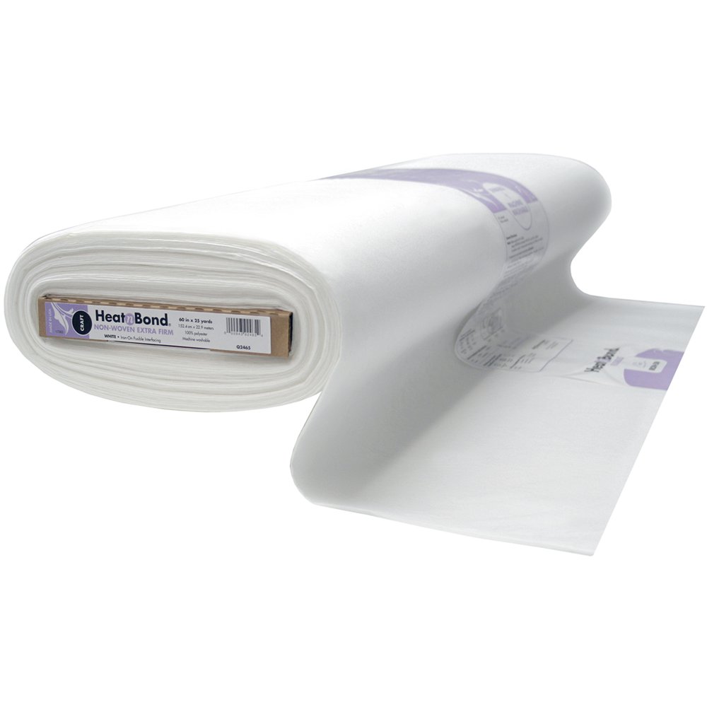 HeatnBond NonWoven Craft Extra Firm Fusible InterfacingWhite 60"X25yd