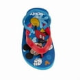 thumbnail image 5 of Disney Mickey Mouse Boy Toddler Flip Flops with Back Strap, Blue Red, 7-8, 5 of 7