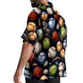 thumbnail image 3 of Baseball Men's Button Down Casual Hawaiian Print Short Sleeve Summer Beach Shirt, 3 of 6