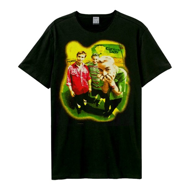Amplified - Camiseta Mugshot Rebels Green Day para Adultos Unisex (Negro)