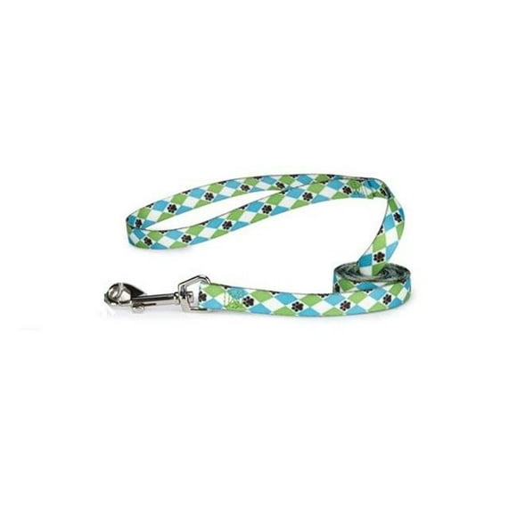 CC Pooch Patterns Ld 6 Ft x 1 In Blue Argyle P