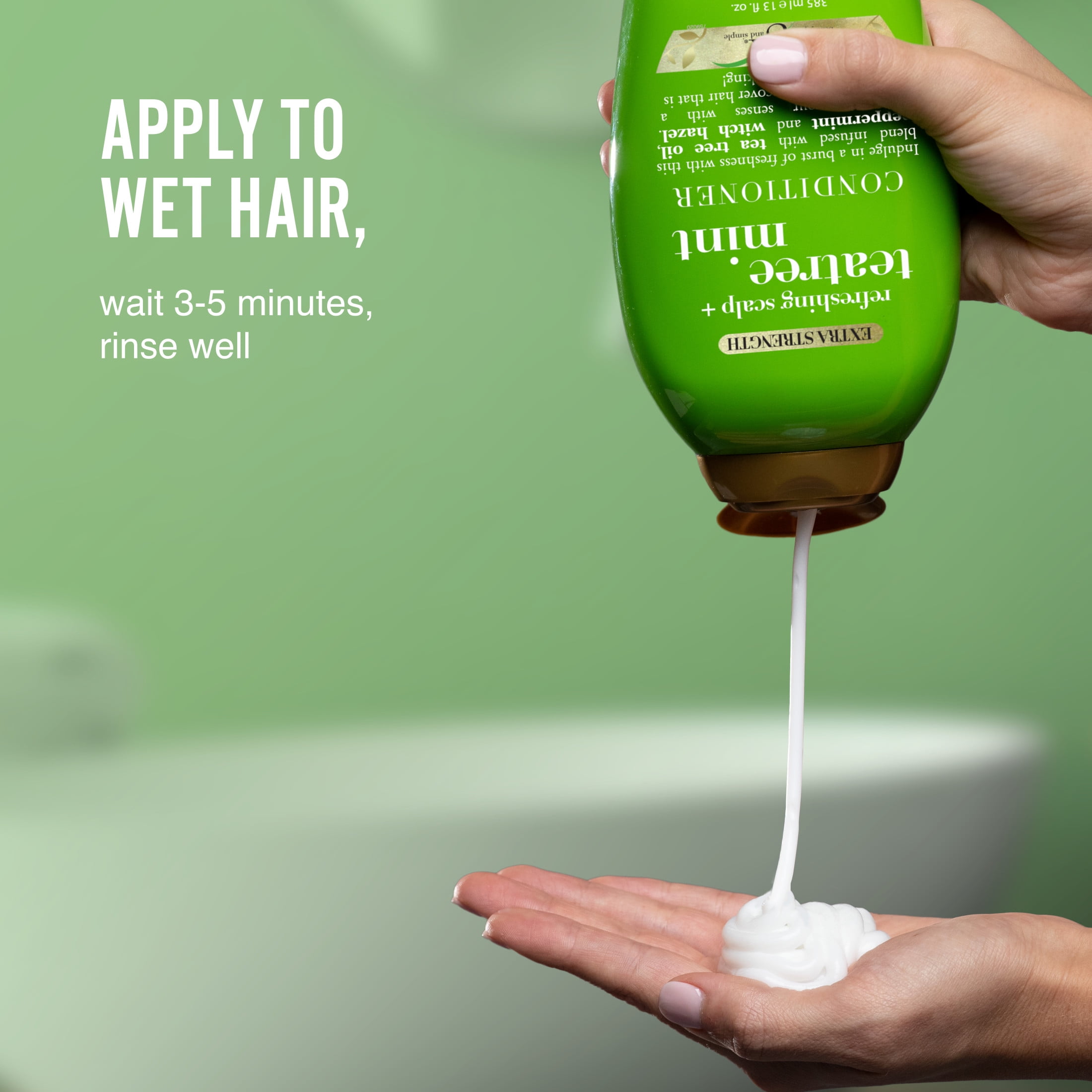 OGX Extra Strength Refreshing Scalp + Teatree Mint Daily Conditioner with Peppermint, 25.4 fl oz