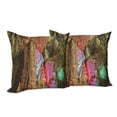 thumbnail image 6 of Ambesonne Colorful Throw Pillow Cover 2 Pack, Geologic Cistern Rain, 20", Multicolor, 6 of 6