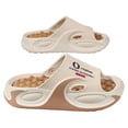 thumbnail image 3 of Rokment Women's Men's Cushioned Thick Sole Slides Acupressure Massage Slippers Non Slip Quick Drying Bathroom Sandals for Plantar Fasciitis Beige Size 6, 3 of 5