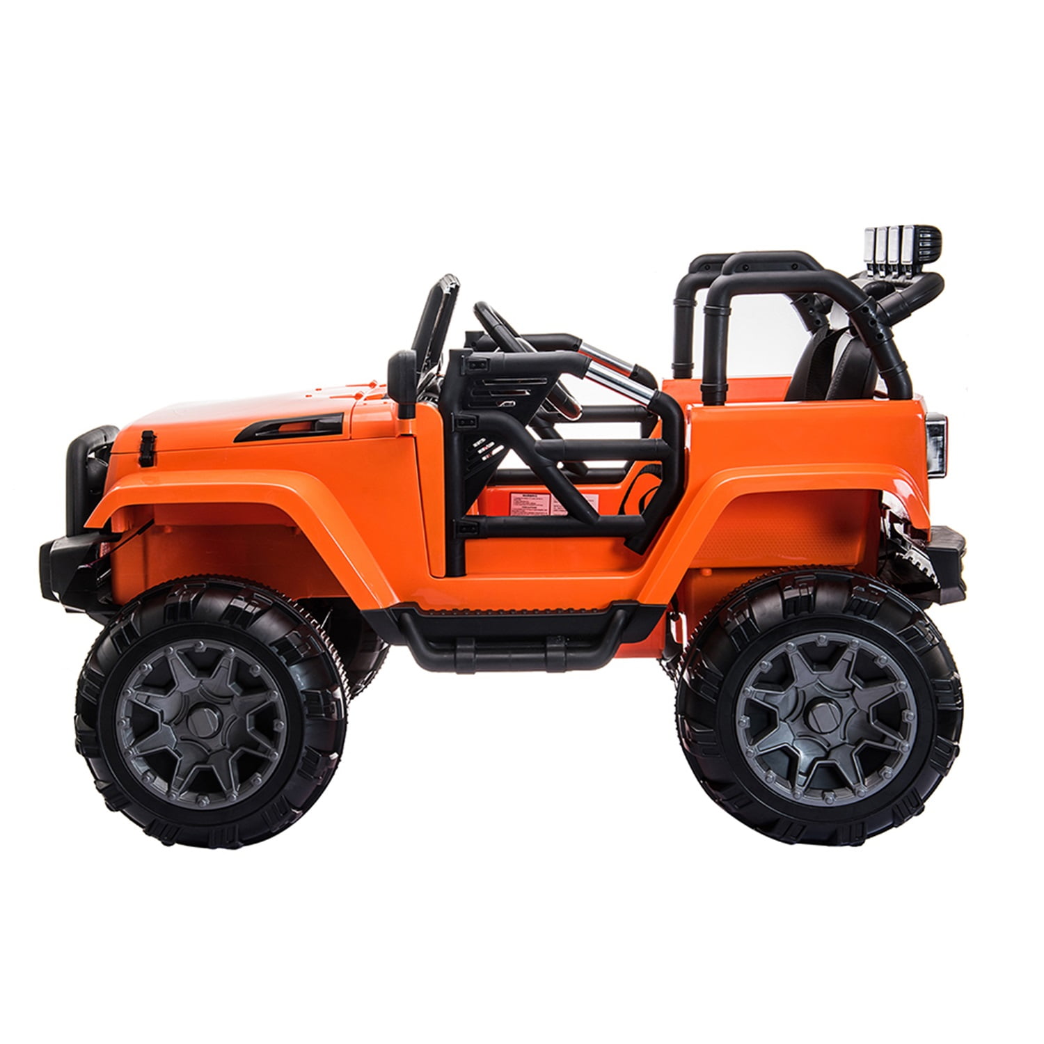 CIPACHO 12V Kids Ride On Car, 3 Speeds Battery Powered Jeep Truck with Remote Control for Girls Boys, Indoors and Outdoors, Orange