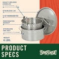 thumbnail image 3 of Bayou Classic 10 qt. Stainless Steel Fry Pot with Basket & Thermometer, 3 of 9