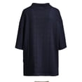 thumbnail image 6 of fnnxeal Mens Breathable Polyester Cable Knit Short Sleeve Shirt Navy Relaxed Big & Tall Fit Anti-Shrink Wrinkle Resistant Casual Everyday Lounge TopSize L, 6 of 6