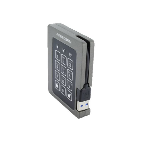 Apricorn Aegis Padlock SSD ASSD- 3PL256-1TBF - SSD - 1 To - Externe (portable) - USB 3.0 - Tampon : 8 Mo - FIPS 140-2 Niveau 2