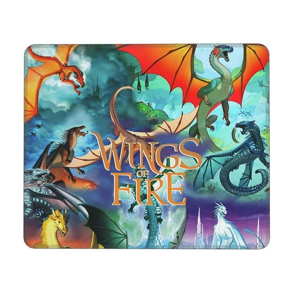 Wings Of Fire Mouse Pad,Small Gaming Mousepad,Non-Slip Rubber Base And Stitched Edges Desk Mat For Computer Home Office Work And Study 7 X 8.6 In