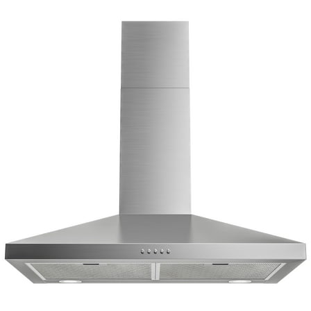FIREGAS 30 Inch Wall Mount Range Hood, 450 CFM Ducted/Ductless Convertible Kitchen Vent Hood