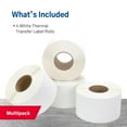 thumbnail image 4 of TSC Thermal Label Transfer Paper for Printers, Stickers and Labels for Postage, Receipts, Retail, Business, 4" Width x 1" Length, 3" Core, 8" Outer Diameter, White, 5500 Labels Per Roll, 4 Rolls, 4 of 4